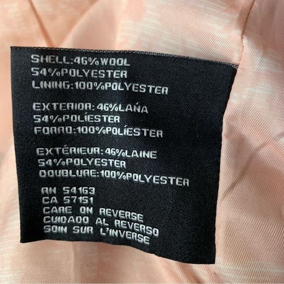 Jessica Simpson Zip Front Wool Coat Boucle Jacket Blush Pink Women’s Extra Small - Picture 8 of 11